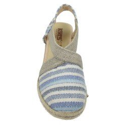 Esparteña de Rayas Kokis Celeste para Mujer modelo 55332