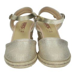 Esparteña con Cuña Kokis Oro para Mujer modelo 5548