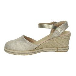 Esparteña con Cuña Kokis Oro para Mujer modelo 5548