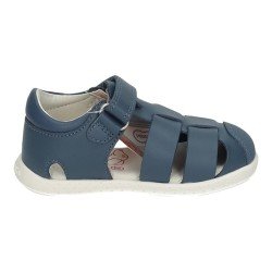 Sandalias de Piel Garvalín Petrol para Niño modelo 252326-A556
