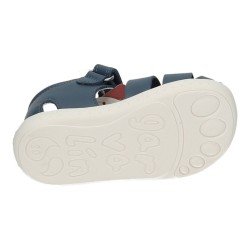 Sandalias de Piel Garvalín Petrol para Niño modelo 252326-A556