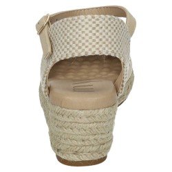 25M106 Esparteña de cuña color BEIGE