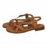 Sandalias Planas Sandali Cuero para Mujer modelo M801