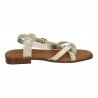 Sandalias Planas Sandali Platino para Mujer modelo M801