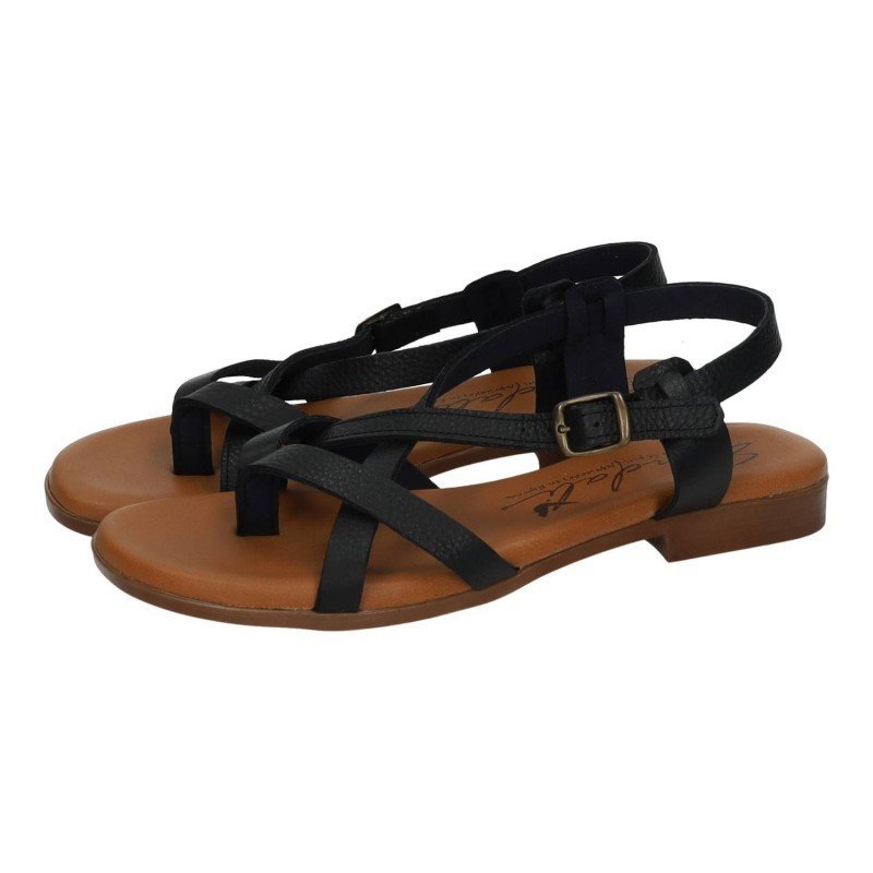 Sandalias Planas Sandali Negros para Mujer modelo M801