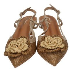 Zapato de Tacón Flor Day-Vine Shoes Kaki para Mujer modelo G30-9