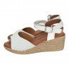 Sandalias de Piel Fanny Valero Blancos para Mujer modelo 236
