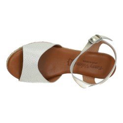 Sandalias de Piel Fanny Valero Oro para Mujer modelo 69