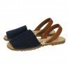 Menorquinas de Piel Sandali Marino para Mujer modelo M969
