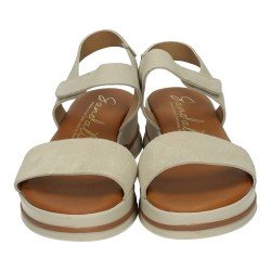 Sandalias de Piel Sandali Beige para Mujer modelo M739