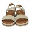 Sandalias de Piel Sandali Beige para Mujer modelo M739