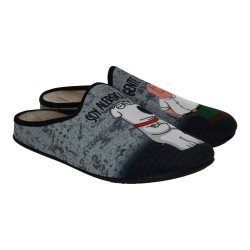 Chinelas Perro Vulca-Bicha Grises para Hombre modelo 1837