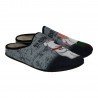 Chinelas Perro Vulca-Bicha Grises para Hombre modelo 1837