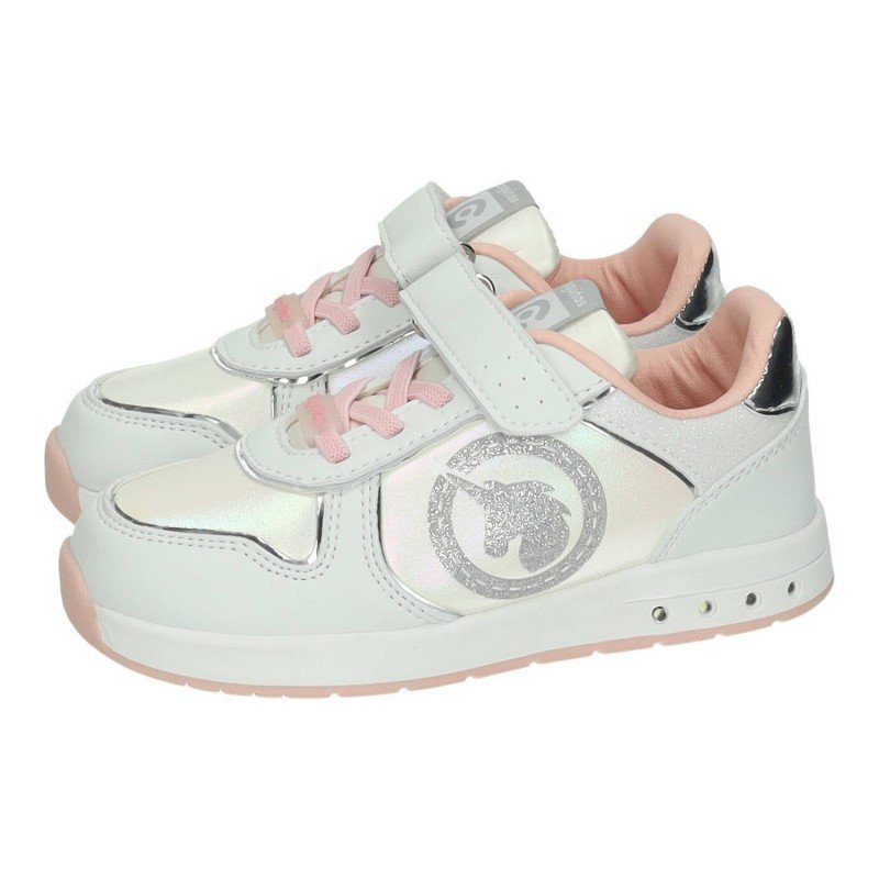 Deportiva de Luces Conguitos Blanco-Rosa para Niña modelo Cosh325005