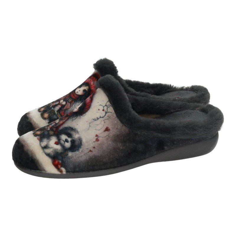 Zapatilla Niña Perro Gema Garcia Grises para Mujer modelo 7000-13