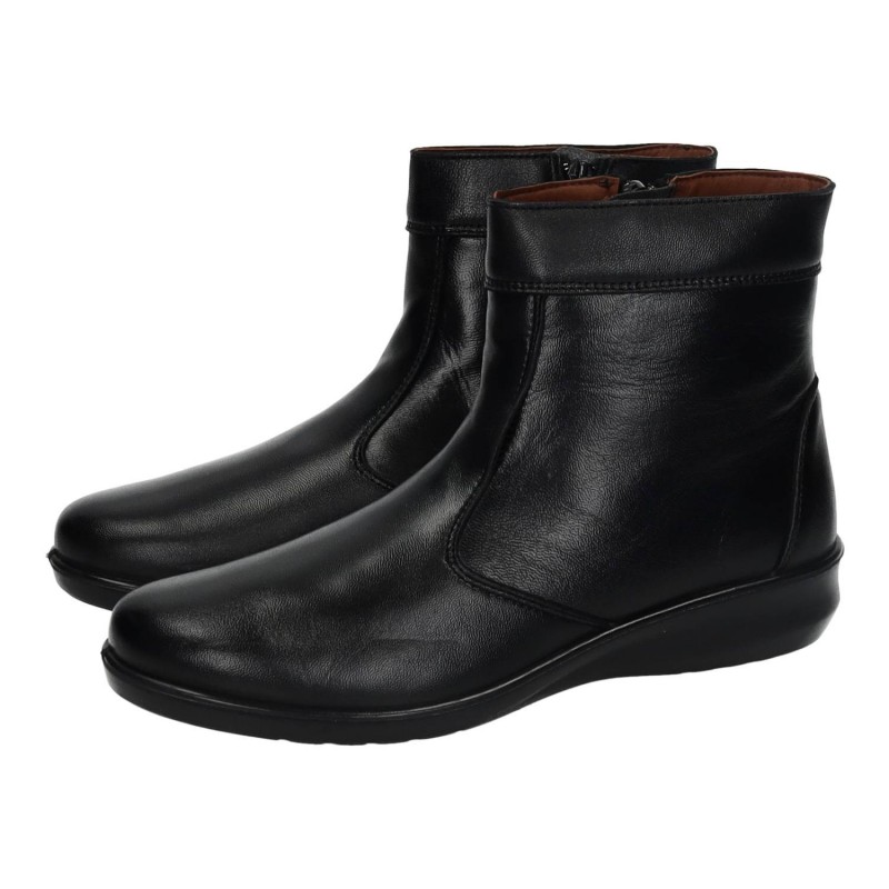 0352 Botines de Piel color NEGRO
