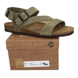 Sandalia Piel Inter-Bios Serraje Kaki para Hombre modelo 9557
