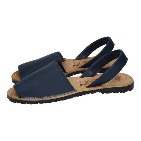 Menorquinas de Piel Made In Spain Marino para Mujer modelo 969