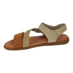 Sandalia de Piel Sandali Camel para Mujer modelo M1867-H5037