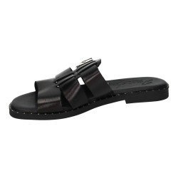 Sandalias de Piel Sandali Negros para Mujer modelo M864-H5032