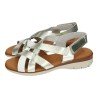 Sandalias de Piel Sandali Blanco-Oro para Mujer modelo M869-H5035