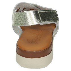 Sandalias de Piel Sandali Blanco-Oro para Mujer modelo M869-H5035