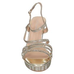Sandalia de Tacón Tulipano Oro para Mujer modelo Ad3-L3580-01