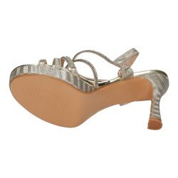 Sandalia de Tacón Tulipano Oro para Mujer modelo Ad3-L3580-01