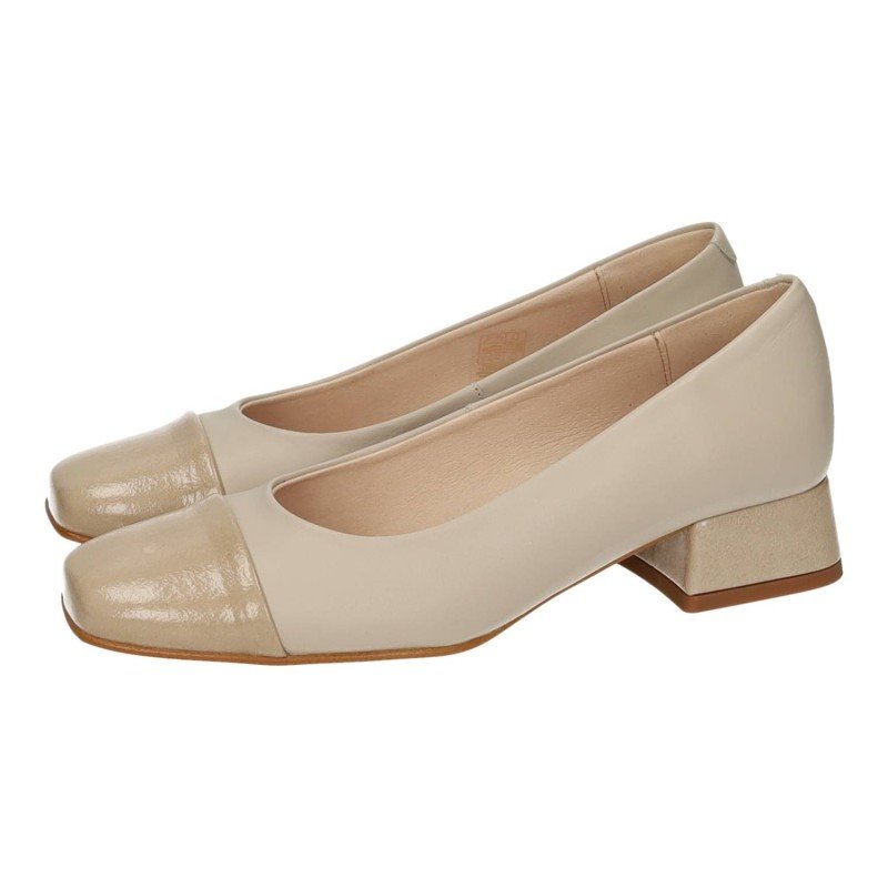 Zapato de Piel Casual Beige para Mujer modelo 14083