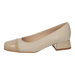 Zapato de Piel Casual Beige para Mujer modelo 14083