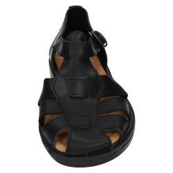 Sandalia de Piel Made In Spain Negros para Hombre modelo 58