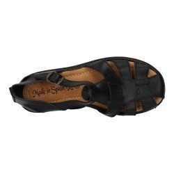 Sandalia de Piel Made In Spain Negros para Hombre modelo 58