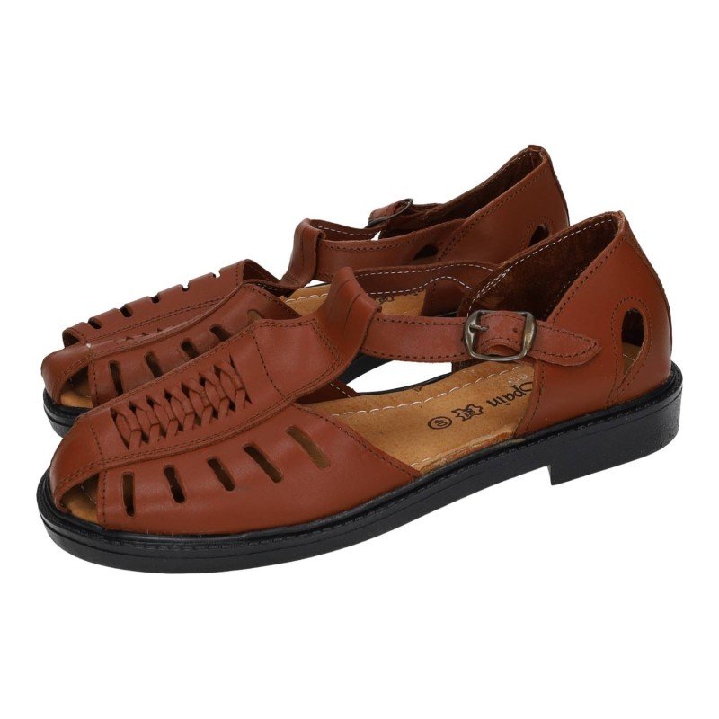 Sandalias de Piel Made In Spain Camello para Hombre modelo 59