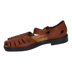 Sandalias de Piel Made In Spain Camello para Hombre modelo 59