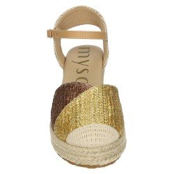 Alpargatas Cuña Mysoft Platino para Mujer modelo 25M133