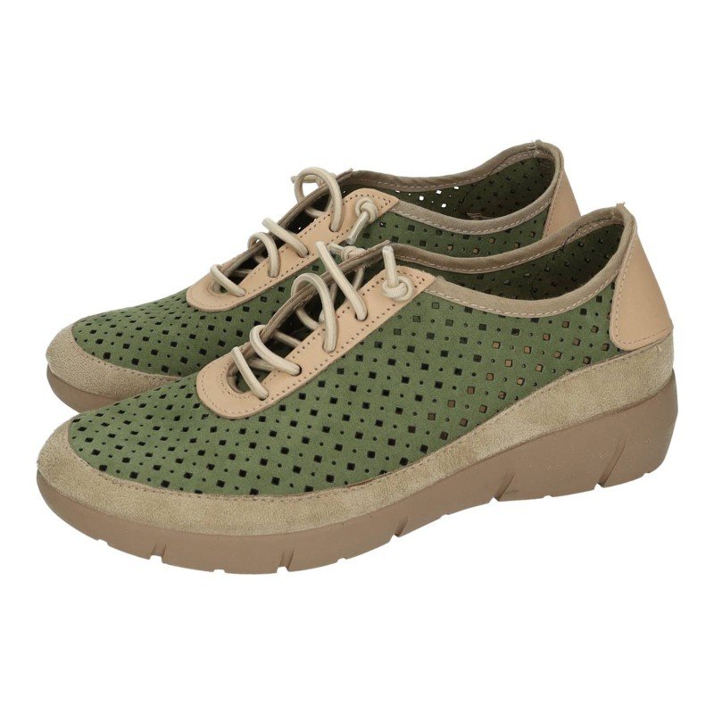 Calzado Calado Cuque Verdes para Mujer modelo 298