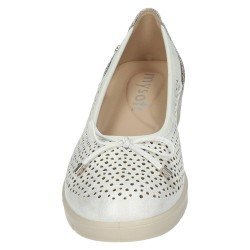 Manoletinas con Cuña Mysoft Plata para Mujer modelo 26M208