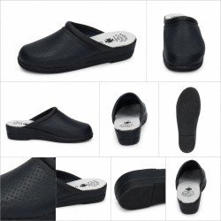 Zuecos de Piel Made In Spain Azules para Mujer modelo Z