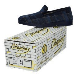 Cuadros Paño Cerrada Chapines Azules para Hombre modelo 91-Z