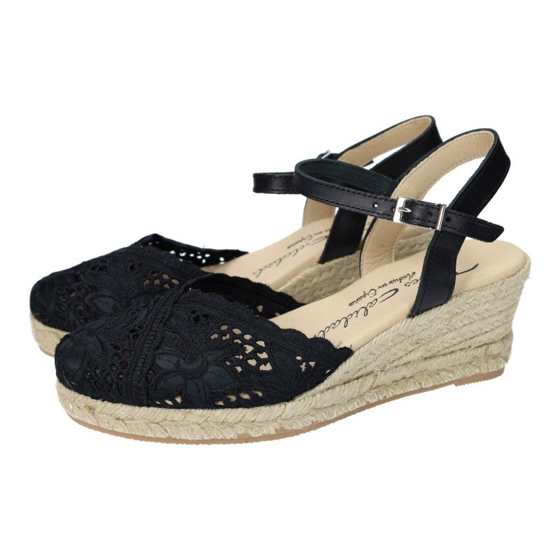 Zapatilla de Encaje Torres Negros para Mujer modelo 5004